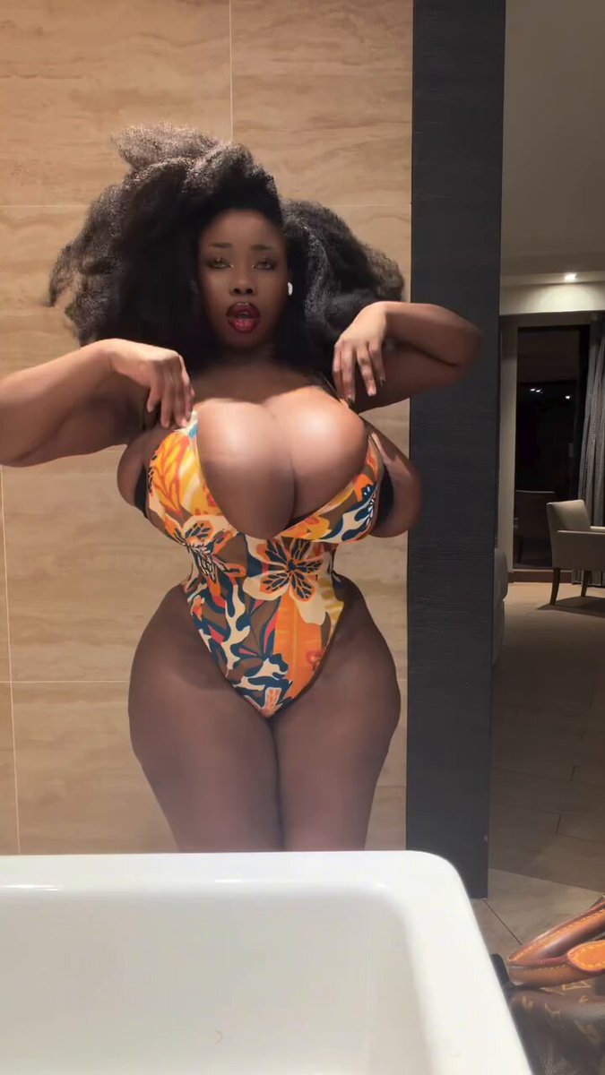 Spilling out of the swimsuit